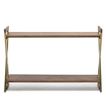 Wooden Entryway Hallway Console Table with Shelves - Furniture > Living Room