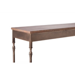 Wooden Iron Narrow Hallway Console Table with Finial Legs - Furniture > Living Room
