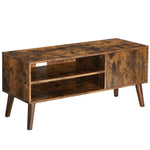 Wooden Look TV Console Stand With Storage Shelf & Cupboard - Furniture > Living Room
