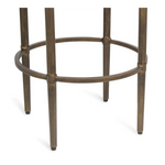 Wooden Round Side Table with Finial Legs in Dark French Brass Finish - Furniture > Living Room