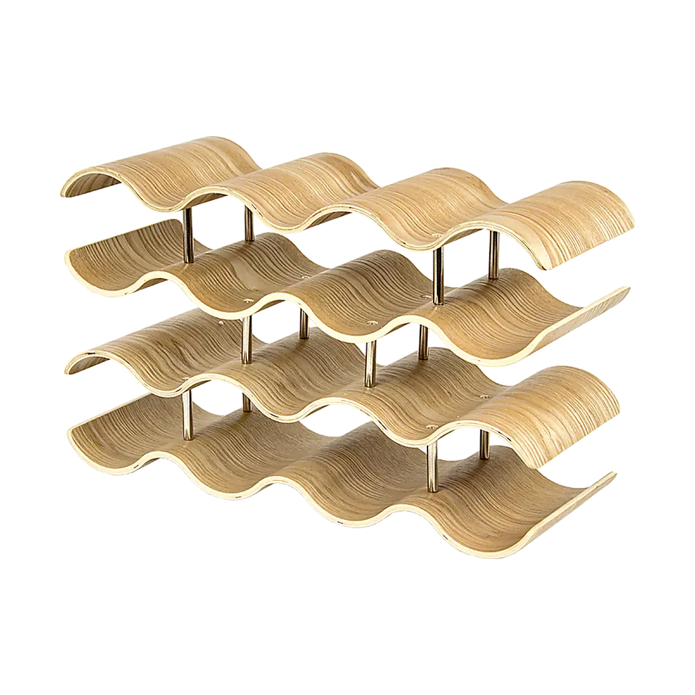 Wooden Wave Wine Rack/Creative Home Grape Wine Holder Shelf Cabinet/Bottle Rack - Home & Garden > Kitchenware