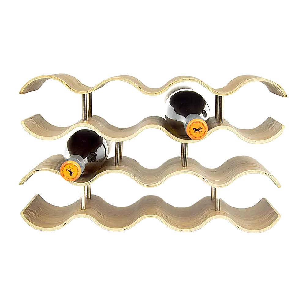 Wooden Wave Wine Rack/Creative Home Grape Wine Holder Shelf Cabinet/Bottle Rack - Home & Garden > Kitchenware