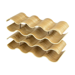 Wooden Wave Wine Rack/Creative Home Grape Wine Holder Shelf Cabinet/Bottle Rack - Home & Garden > Kitchenware