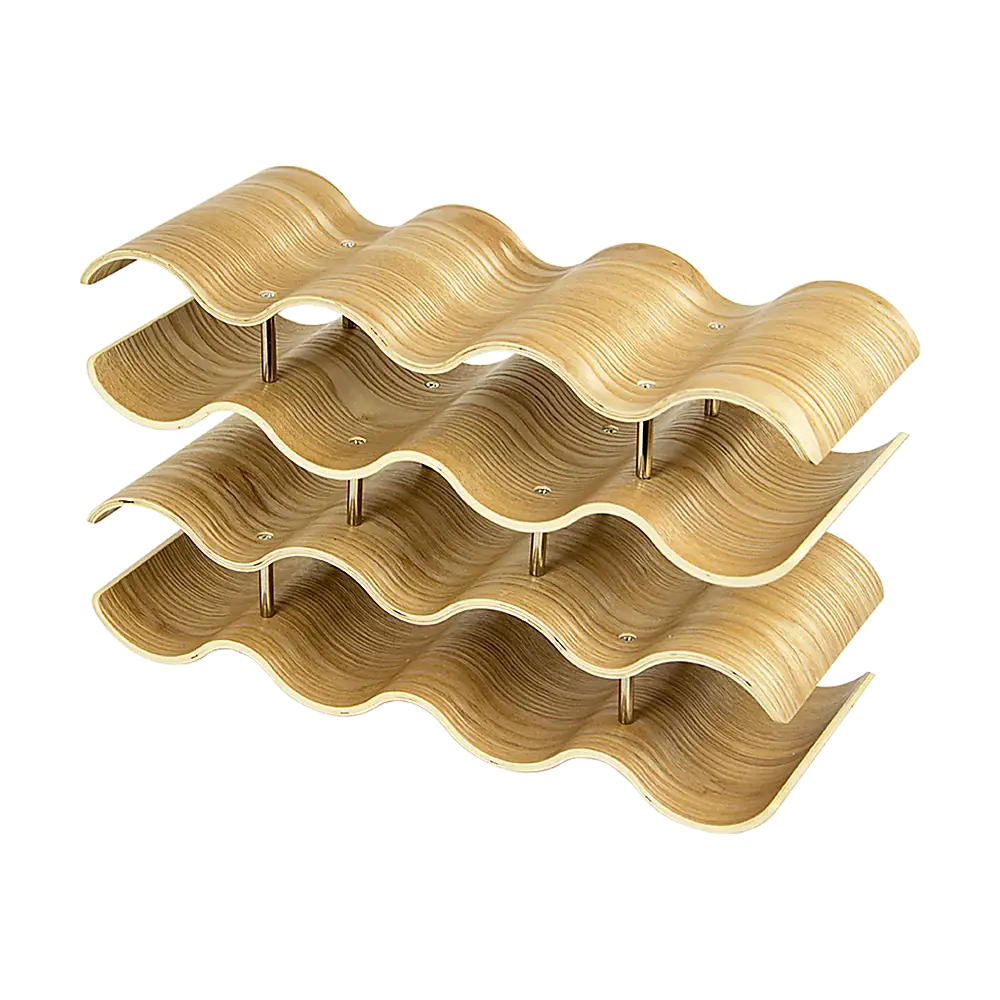 Wooden Wave Wine Rack/Creative Home Grape Wine Holder Shelf Cabinet/Bottle Rack - Home & Garden > Kitchenware