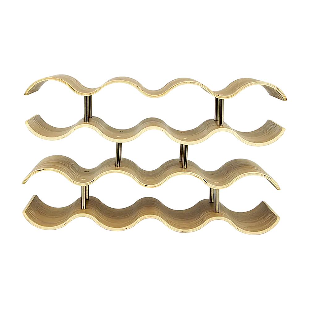 Wooden Wave Wine Rack/Creative Home Grape Wine Holder Shelf Cabinet/Bottle Rack - Home & Garden > Kitchenware