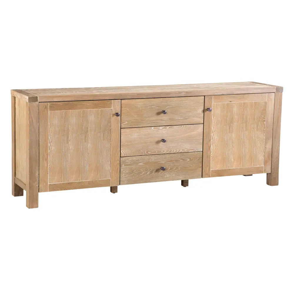Woodland 180cm Buffet Table Timber Wood 3 Drawer 2 Door Natural - Furniture > Living Room