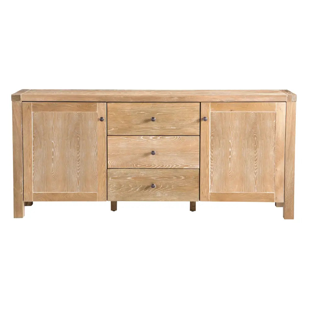 Woodland 180cm Buffet Table Timber Wood 3 Drawer 2 Door Natural - Furniture > Living Room