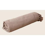 Woven Natural Pink Bed Throw with Tassel 150 x 200 cm - Home & Garden > Bedding