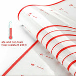 X Large Silicone Pastry Mat Thick Non Stick Baking Mat with Measurement 40*60 cm Fondant Mat Counter Mat Dough Rolling