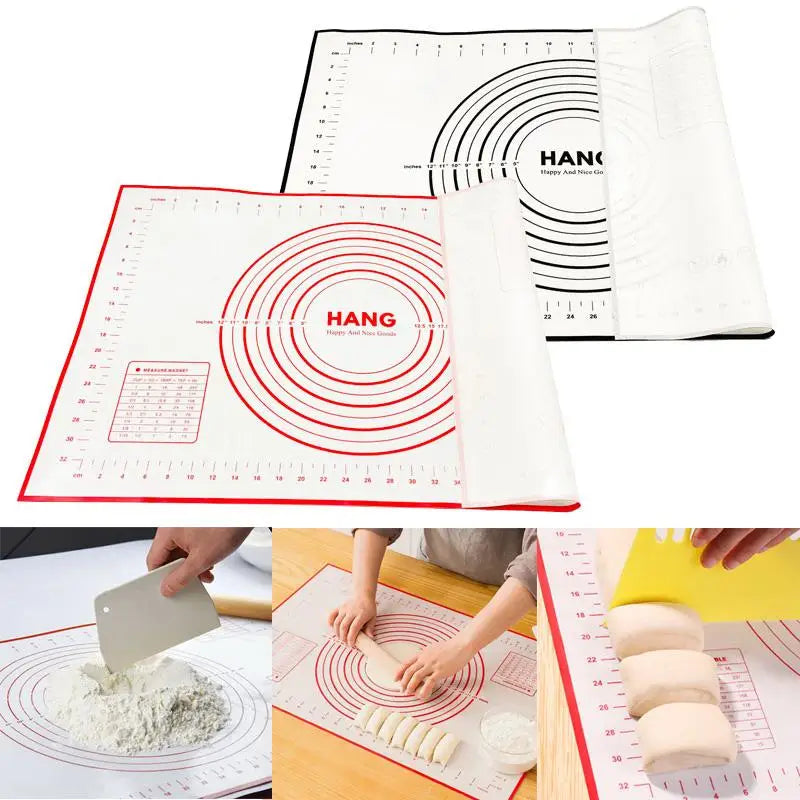 X Large Silicone Pastry Mat Thick Non Stick Baking Mat with Measurement 40*60 cm Fondant Mat Counter Mat Dough Rolling