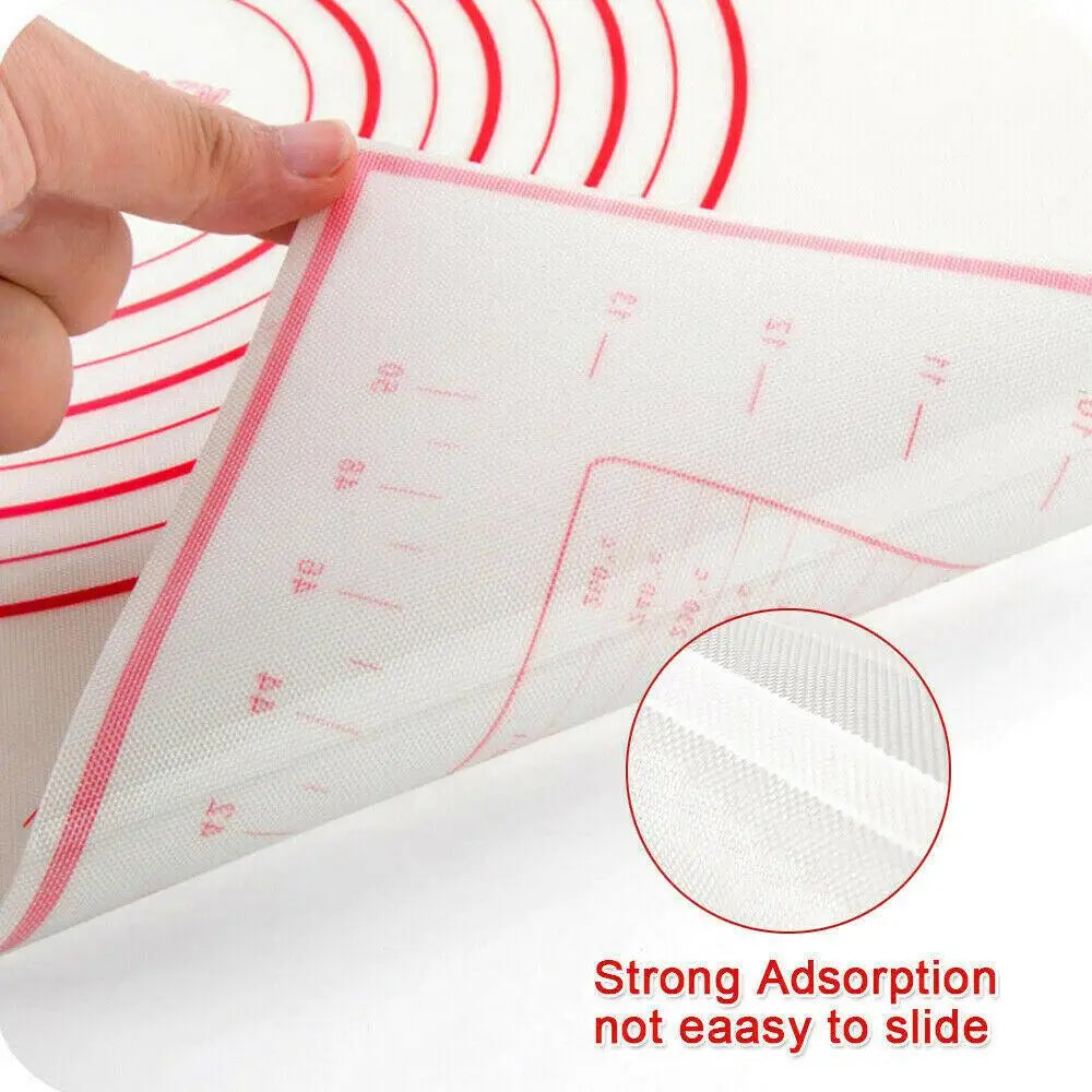X Large Silicone Pastry Mat Thick Non Stick Baking Mat with Measurement 40*60 cm Fondant Mat Counter Mat Dough Rolling