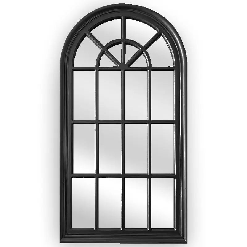 X-Large Window Style Mirror - Black Arch 100 CM x 180 CM - Home & Garden > Decor