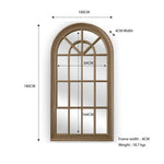X-Large Window Style Mirror - Taupe Arch 100 CM x 180 CM - Home & Garden > Decor