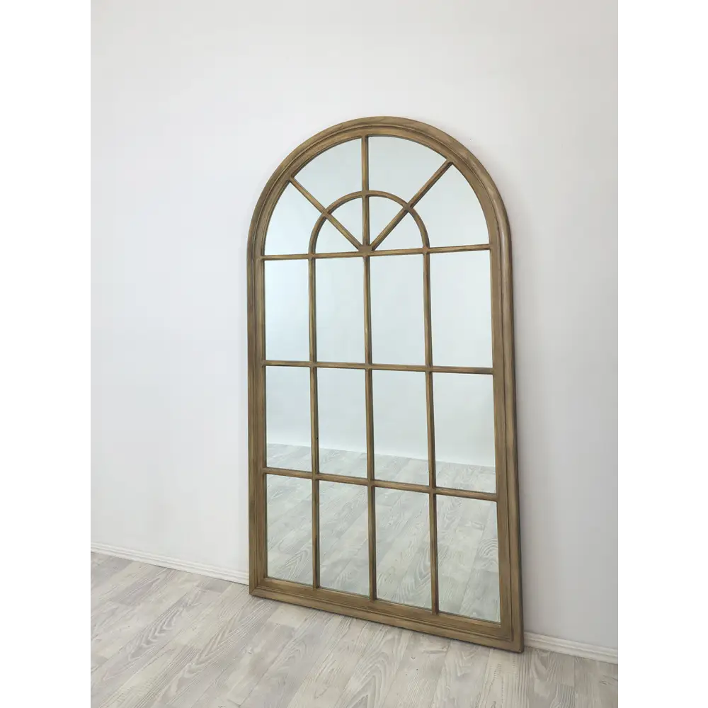 X-Large Window Style Mirror - Taupe Arch 100 CM x 180 CM - Home & Garden > Decor