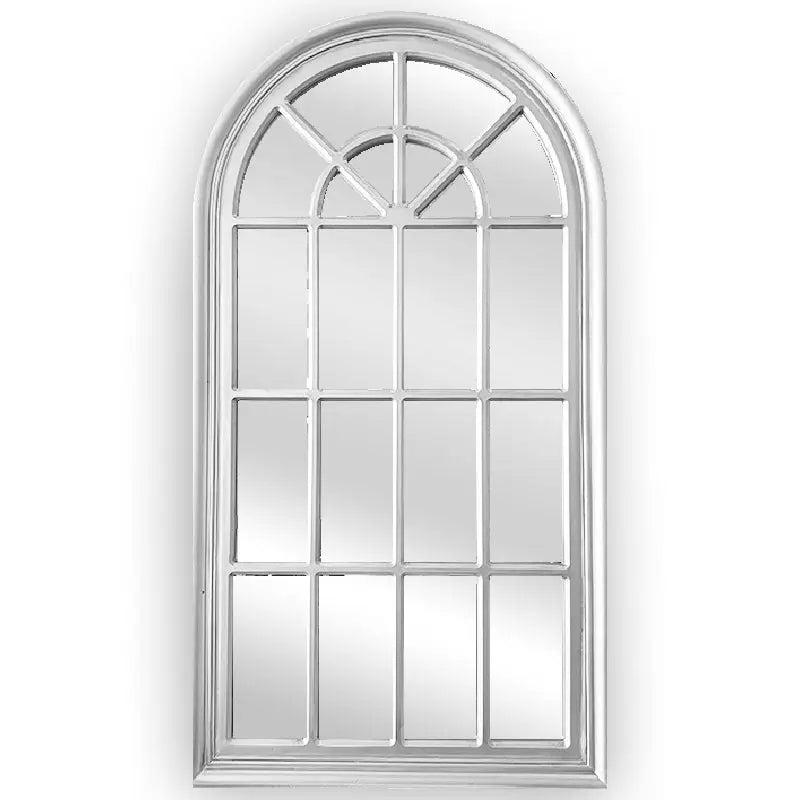 X-Large Window Style Mirror - White Arch 100 CM x 180 CM - Home & Garden > Decor