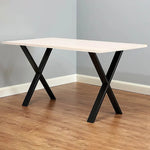 X Shaped Table Bench Desk Legs Retro Industrial Design Fully Welded - Furniture > Office