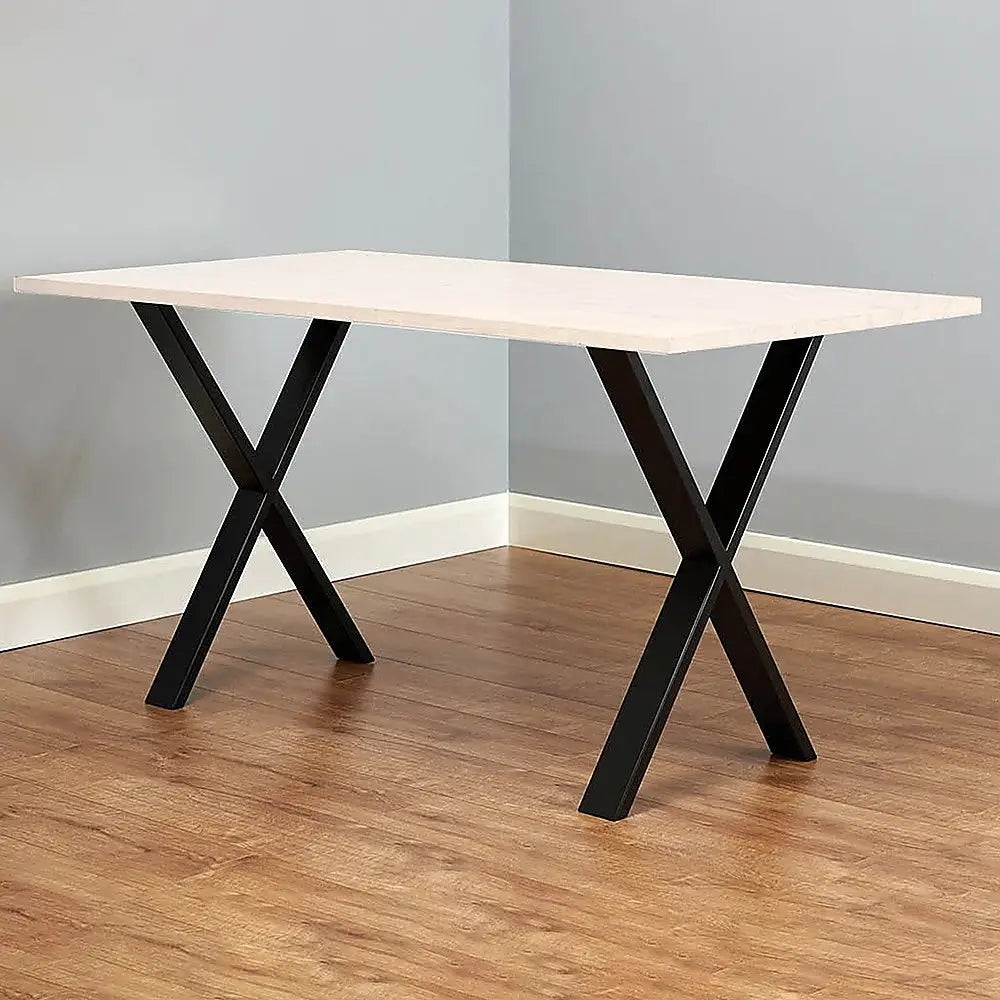 X Shaped Table Bench Desk Legs Retro Industrial Design Fully Welded - Furniture > Office