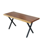 X-Shaped Table Bench Desk Legs Retro Industrial Design Fully Welded - Black - Furniture > Office