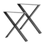 X Shaped Table Bench Desk Legs Retro Industrial Design Fully Welded - Furniture > Office