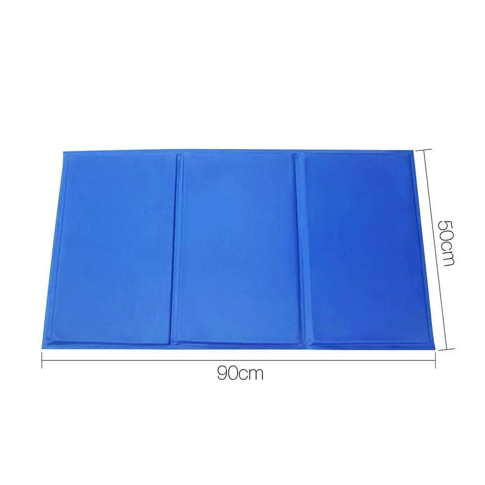 XL Pet Cool Gel Mat Dog Cat Bed Non-Toxic Cooling Dog Summer Pad 90 x 50cm - Pet Care > Dog Supplies > Dog Beds