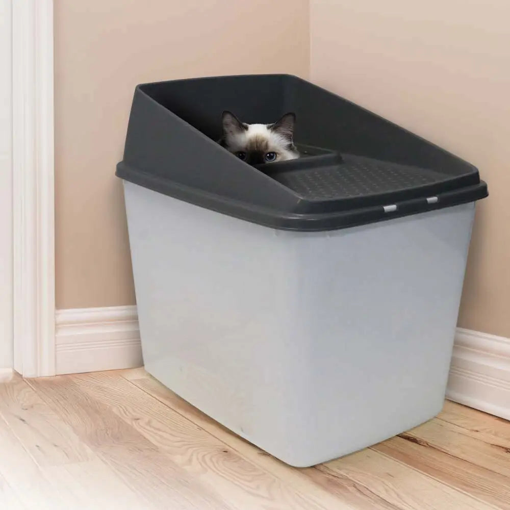 XL Top Entry Cat Litter Box No Mess Large Enclosed Covered Kitty Tray - Pet Care > Cat Supplies > Cat Litter