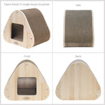 Yaomi Wood Triangle Cat Scratcher Sofa Pet Bed - Pet Care > Cat Supplies > Cat Scratchers