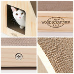 Yaomi Wood Triangle Cat Scratcher Sofa Pet Bed - Pet Care > Cat Supplies > Cat Scratchers
