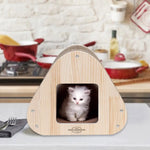 Yaomi Wood Triangle Cat Scratcher Sofa Pet Bed - Pet Care > Cat Supplies > Cat Scratchers