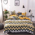 Yellow Duvet Cover - 3 Piece Bedding Set (with Corner Ties)Quilt cover 230cm x 265cm pillowcase 51 x 92cm - Home &