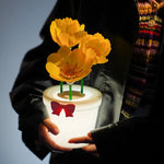 Yellow Flowers Silicone Touch Flower Aromatherapy Night Light Pot - Romantic Home Decor for Kids and Adults - Home &