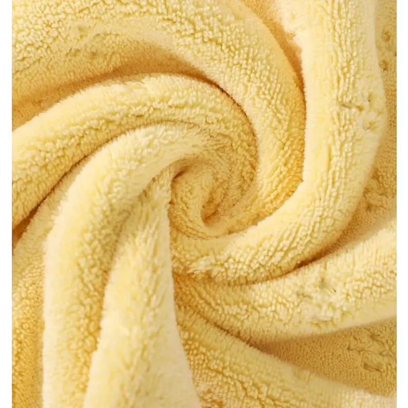 Yellow-gray Oversized Double-Sided Coral Fleece Bath Towel | Soft and Absorbent Thick & Warm 70x140cm - Home & Garden >