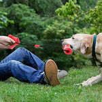 Yellow Interactive Dog Suction Cup Tug Toy - Durable TPR Chew & Treat Dispenser for Teeth Cleaning & Solo Play - Pet