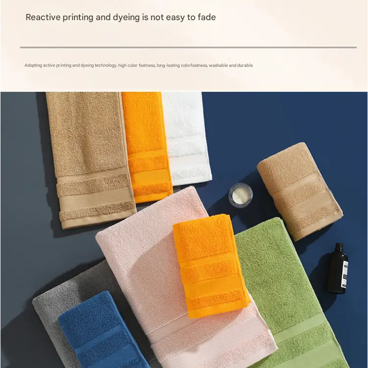 Yellow Luxury 3-Piece 100% Cotton Towel Set - Bath Hand & Face Towels - Home & Garden > Bathroom Accessories > Bath