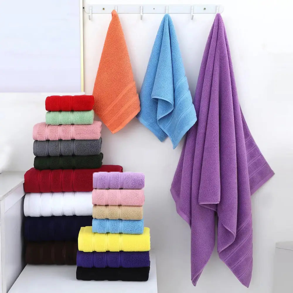 Yellow Luxury Cotton Towel Set - 6-Piece Ultra-Soft Bath Hand and Washcloth Set - Home & Garden > Bathroom Accessories