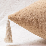 Yellow Pillow Covers - Tassel Accent Cushion Covers - 45x45cm (Set of 2) - Home & Garden > Bedding > Pillowcases