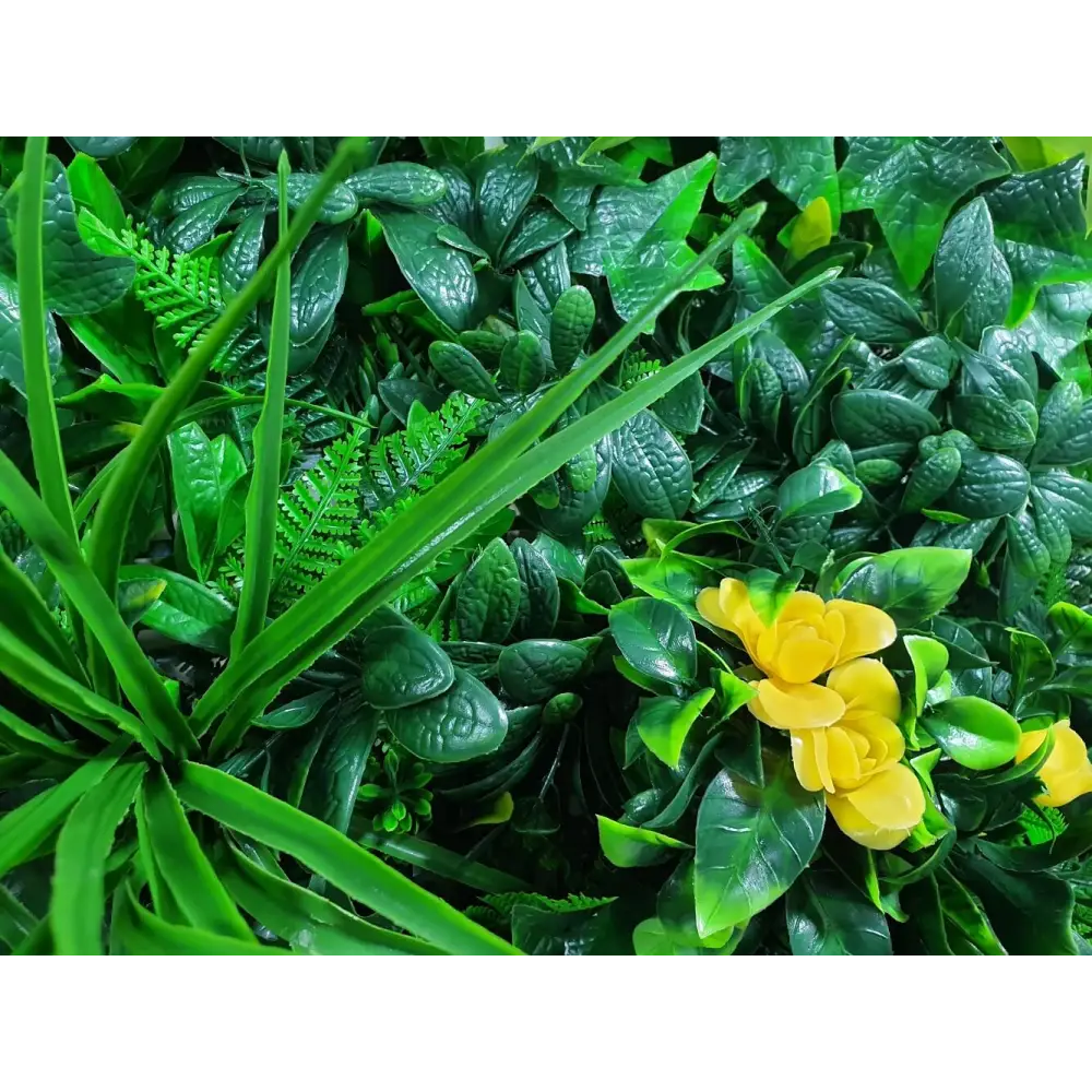 Yellow Rose Vertical Garden / Green Wall UV Resistant 100cm x 100cm - Home & Garden > Artificial Plants