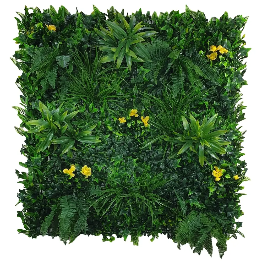 Yellow Rose Vertical Garden / Green Wall UV Resistant Sample - Home & Garden > Artificial Plants
