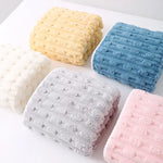 Yellow Thickened Coral Fleece Towel Set Large Bath Towel & Face Towel Combo Soft & Absorbent Towels for Home Use - Home