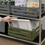 Yellowish Foldable Industrial Storage Crates - Portable Outdoor Collapsible Storage Box for Home and Travel - Furniture