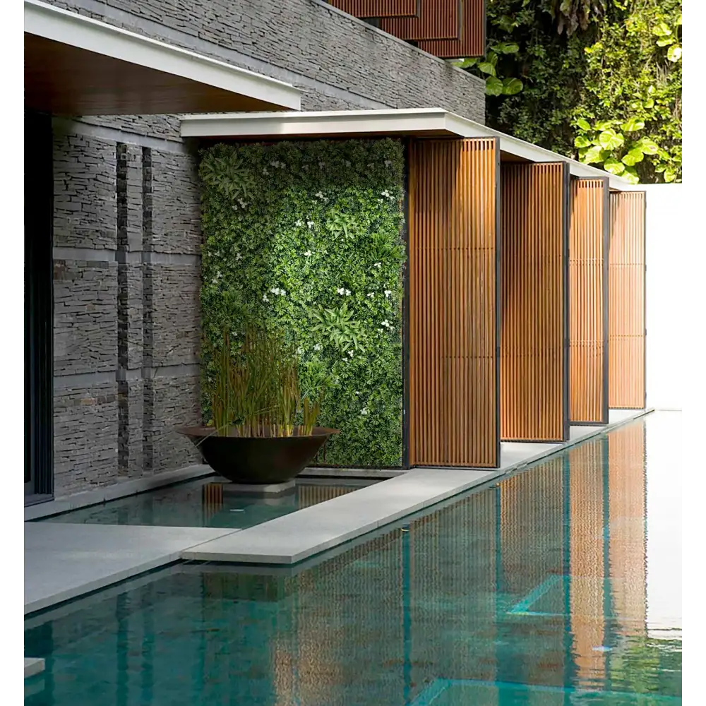 YES4HOMES 1 SQM Artificial Plant Wall Grass Panels Vertical Garden Tile Fence 1X1M Green - Home & Garden > Artificial