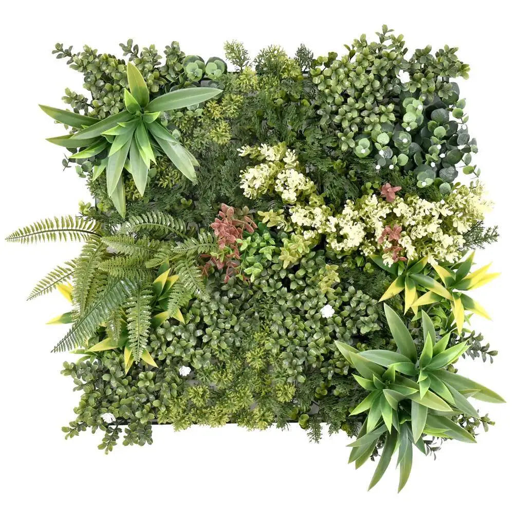 YES4HOMES 12 Artificial Plant Wall Grass Panels Vertical Garden Foliage Tile Fence 50X50 CM - Home & Garden >