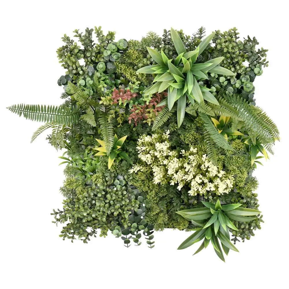 YES4HOMES 12 Artificial Plant Wall Grass Panels Vertical Garden Foliage Tile Fence 50X50 CM - Home & Garden >