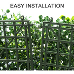 YES4HOMES 12 x Artificial Plant Wall Grass Panels Vertical Garden Tile Fence 50X50CM Green - Home & Garden > Artificial