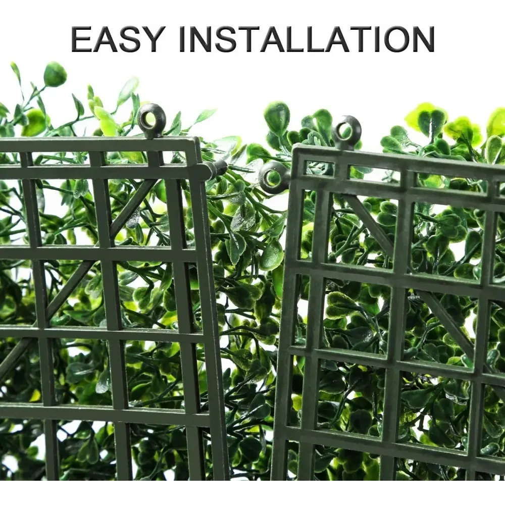 YES4HOMES 12 x Artificial Plant Wall Grass Panels Vertical Garden Tile Fence 50X50CM Green - Home & Garden > Artificial