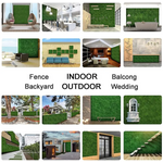 YES4HOMES 12 x Artificial Plant Wall Grass Panels Vertical Garden Tile Fence 50X50CM Green - Home & Garden > Artificial