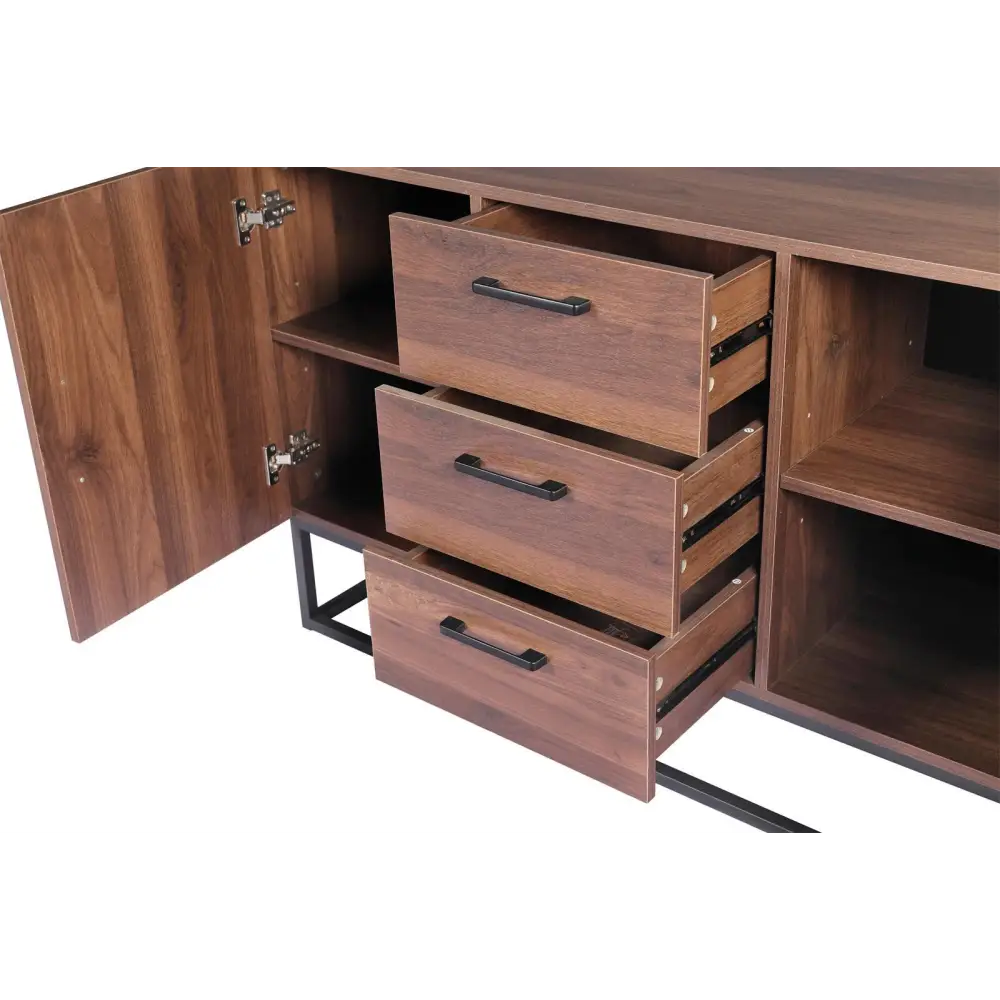 YES4HOMES 120cm Wooden TV Entertainment Unit Stand Storage Shelf Cupboard Organiser - Furniture > Living Room