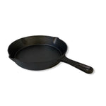 YES4HOMES 25 cm Cast Iron Skillet Barbecue Fry Pan Pre-Seasoned Oven Safe Grill Frypan - Home & Garden > Kitchenware