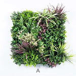 YES4HOMES 3 Artificial Plant Wall Grass Panels Vertical Garden Foliage Tile Fence 50X50 CM - Home & Garden > Artificial