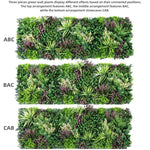 YES4HOMES 3 Artificial Plant Wall Grass Panels Vertical Garden Foliage Tile Fence 50X50 CM - Home & Garden > Artificial