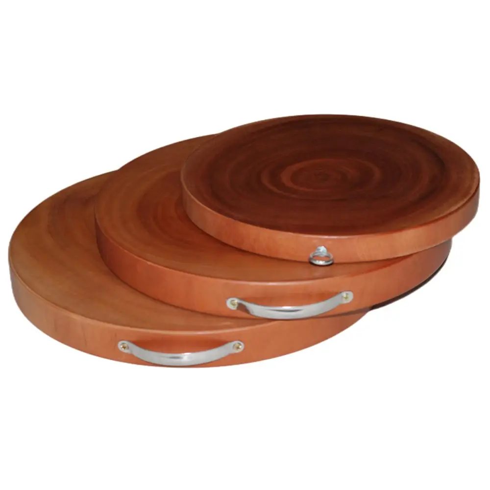 YES4HOMES 3 Natural Hardwood Hygienic Kitchen Cutting Wooden Chopping Board Round - Home & Garden > Kitchenware